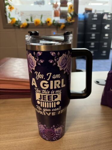 Click to view full screen Personalized Name Love Off Road 40oz Tumbler With Handle PL41 photo review