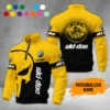 Personalized Name Ride Ski Snowmobile Waffle Sweatshirts PM315
